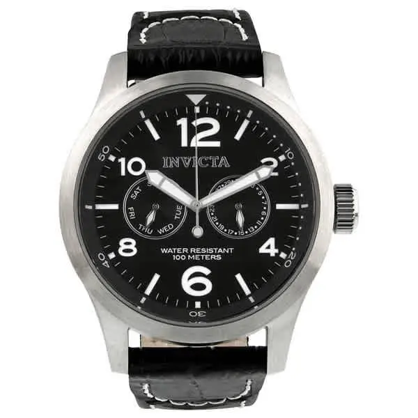 Invicta I-force Black Dial Stainless Steel Men`s Watch 0764 - Black, Dial: Black, Band: Black