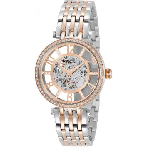 Invicta Women`s 32296 Objet D Art Automatic 3 Hand Rose Gold Dial Analog Watch