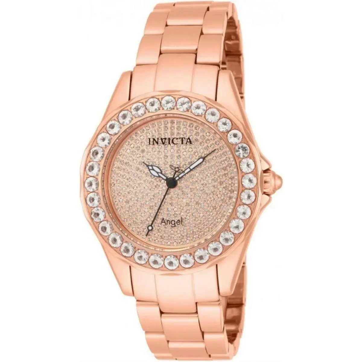 14527 Rose Angel Blush 338 Diamond Pave Morganite Accented Womens Watch by Invicta