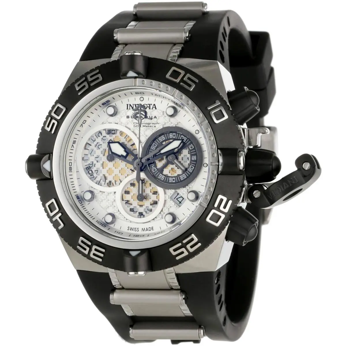 Swiss Made Invicta 11511 Subaqua Noma IV Chronograph Silver Dial Men`s Watch - Dial: Silver
