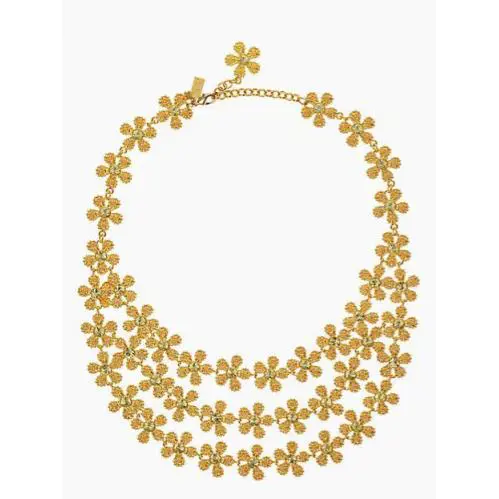 Kate Spade York Marguerite Floral 3 Triple Row Gold Necklace Jewelry