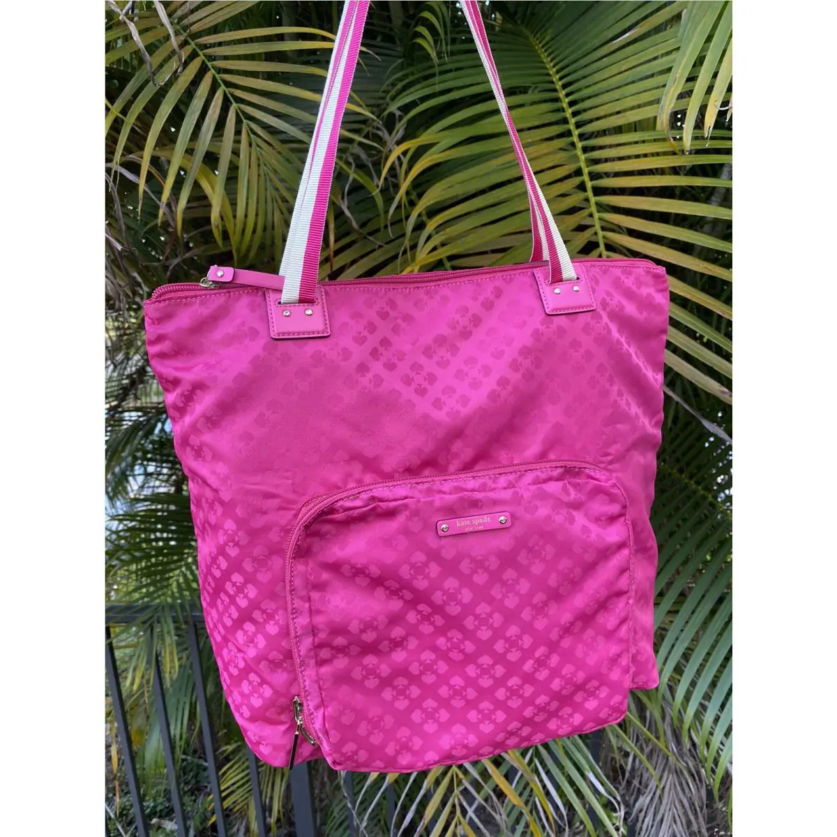 Packable Nylon Tote Bon Voyage Rosemary Travel Shopping Snapdragon by Kate Spade