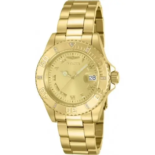 Invicta Pro Diver Quartz Gold Dial Men`s Watch 12820