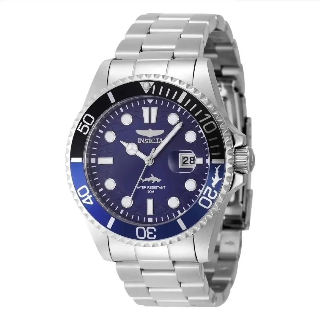 Invicta Pro Diver Men`s Watch 43mm 44716 Silver/blue