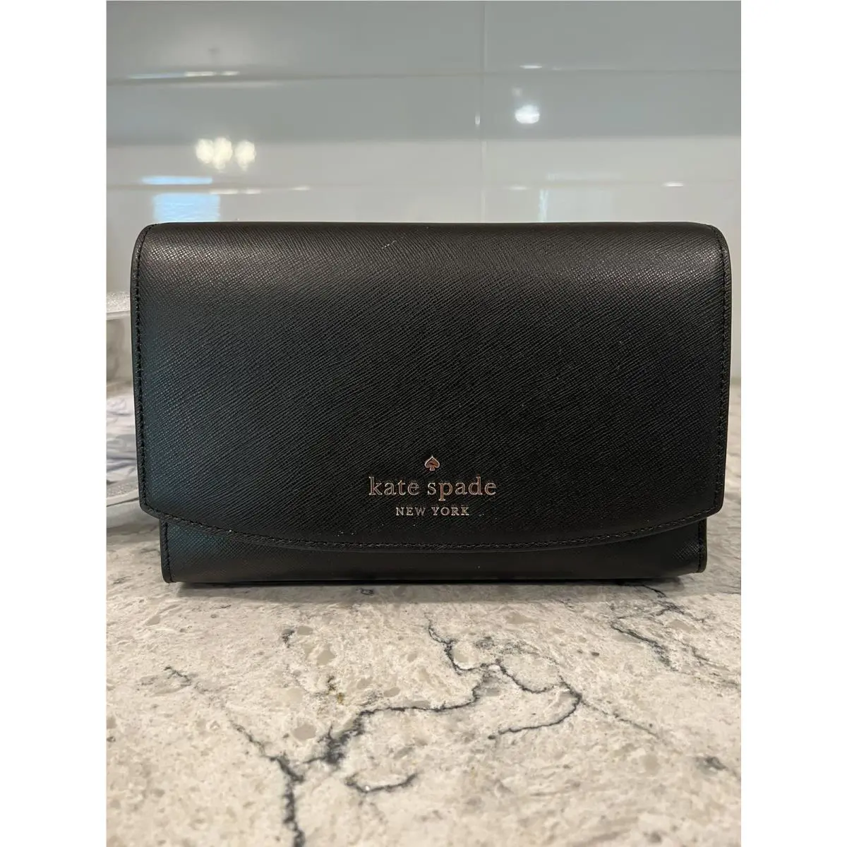 Kate Spade Carson Convertible Crossbody Purse Bag Black New See Photos