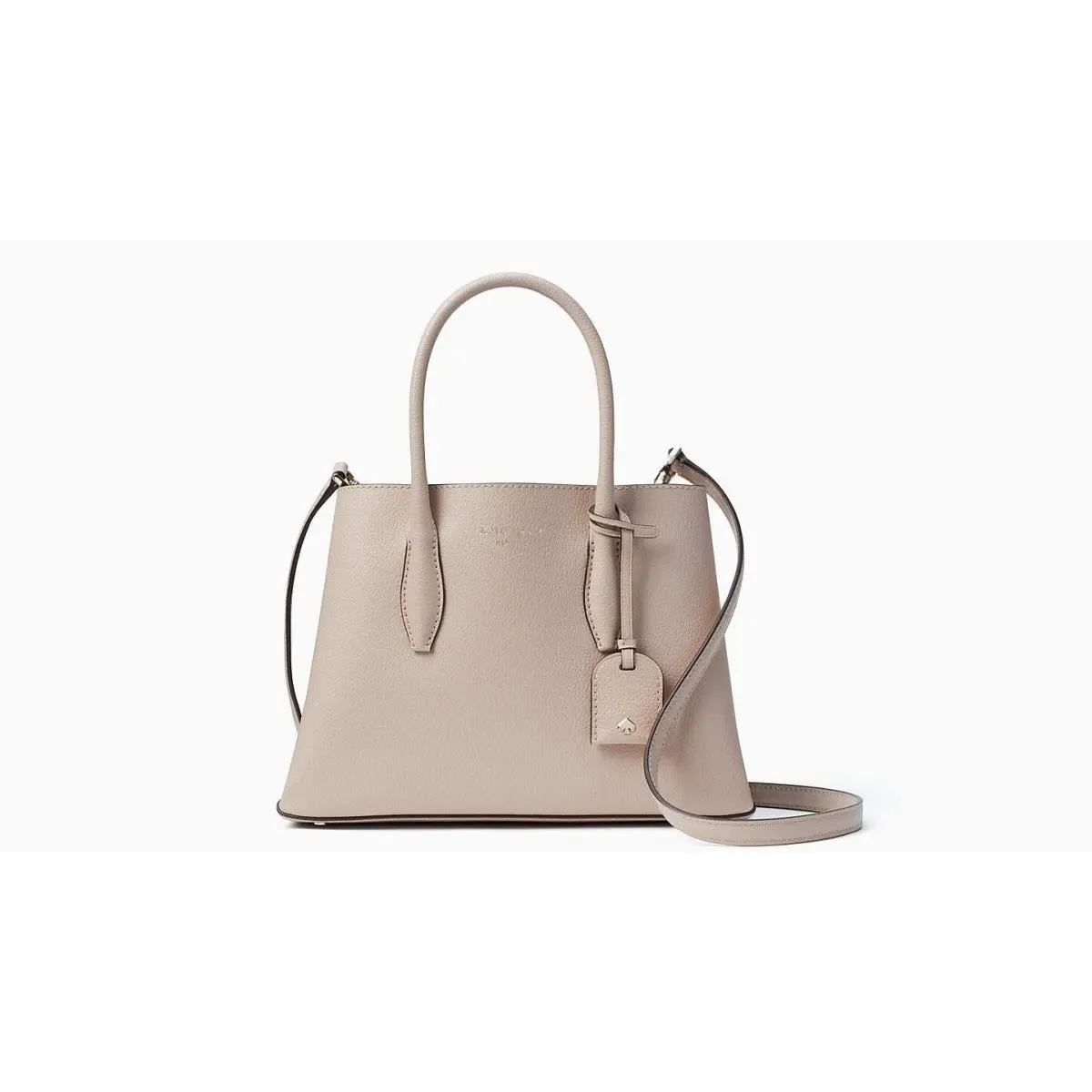Kate Spade Eva Small Leather Satchel – Warm Beige Reg - Handle/Strap: Beige, Exterior: Warm Beige, Lining: Beige