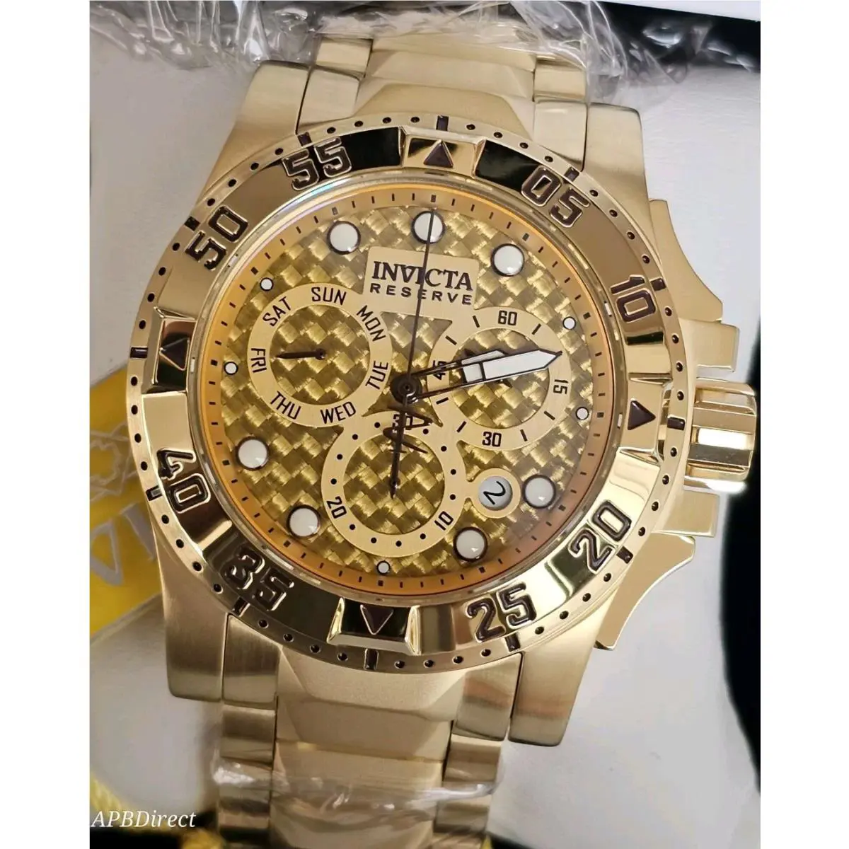 Invicta - Excursion - Gold Label - Swiss Z60 - Gold Glass Fiber Dial Mens Watch