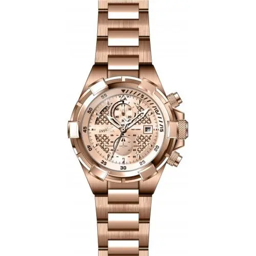 Invicta Aviator Chronograph Rose Gold Dial Men`s Watch 28128 - Dial: Rose Gold-tone, Band: Rose Gold-tone, Bezel: Rose Gold-tone
