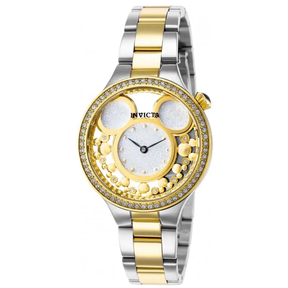 Invicta Disney Luxe Women`s 35mm Limited Edition Two-tone Mickey Watch 36259 - Dial: Clear, Gold, Multicolor, Silver, White, Yellow, Band: Gold, Silver, Yellow, Bezel: Gold, Yellow