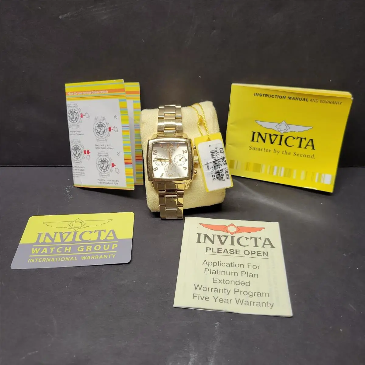 Invicta Angel Mens Watch Water Resistant 50m Gold Tone 12101