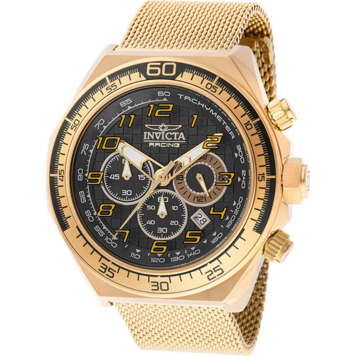Watch Invicta INV47903 Invicta Racing Men 50.00 Aluminum Stainless Steel - Dial: Black, gold, Band: Gold