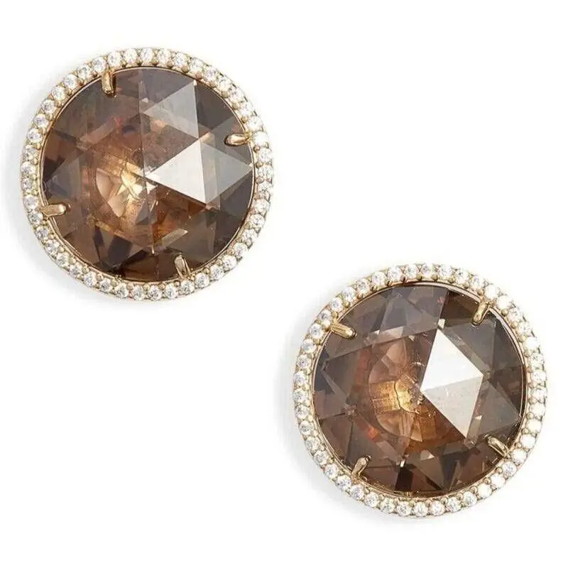 Kate Spade New York She Has Spark Stud Halo Earrings Gold-quartz