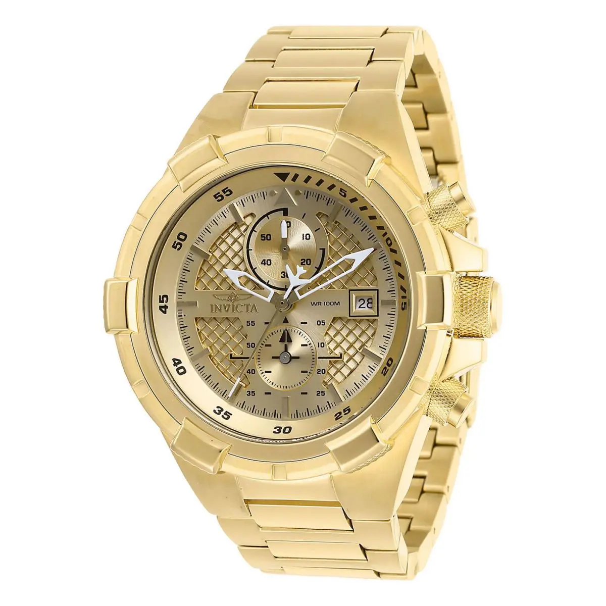 Invicta Aviator 50.5mm Falcon Men’s Watch Gold
