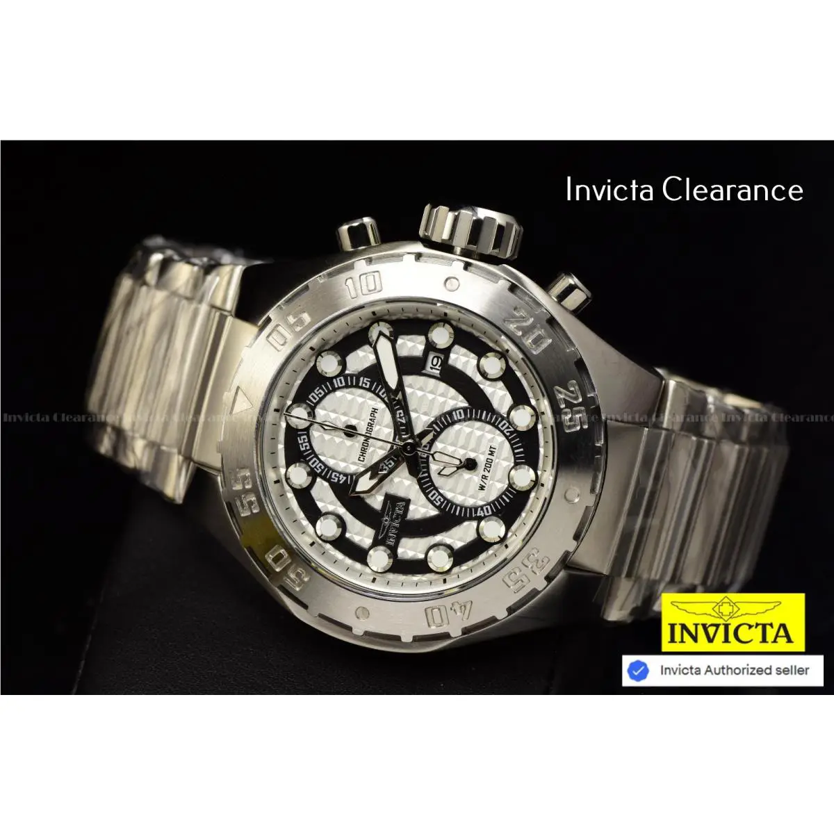 Invicta Pro Diver Touring 48mm Chronograph Silver Tone Bracelet Steel Watch