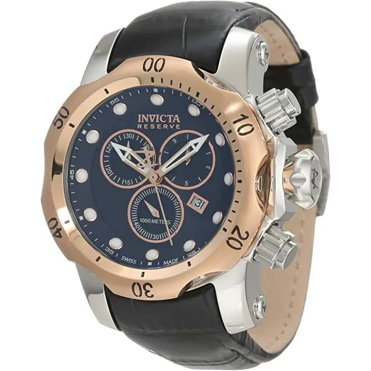Swiss Made Invicta 10809 Reserve Venom Chronograph Black Dial Mens Watch - Dial: Black, Band: Black