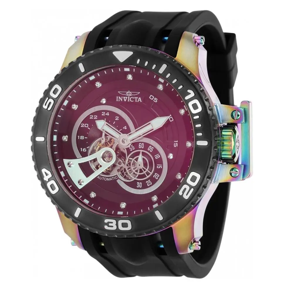 Invicta Pro Diver Automatic Men`s 50mm Tinted Crystal Diamond Dial Watch 36116