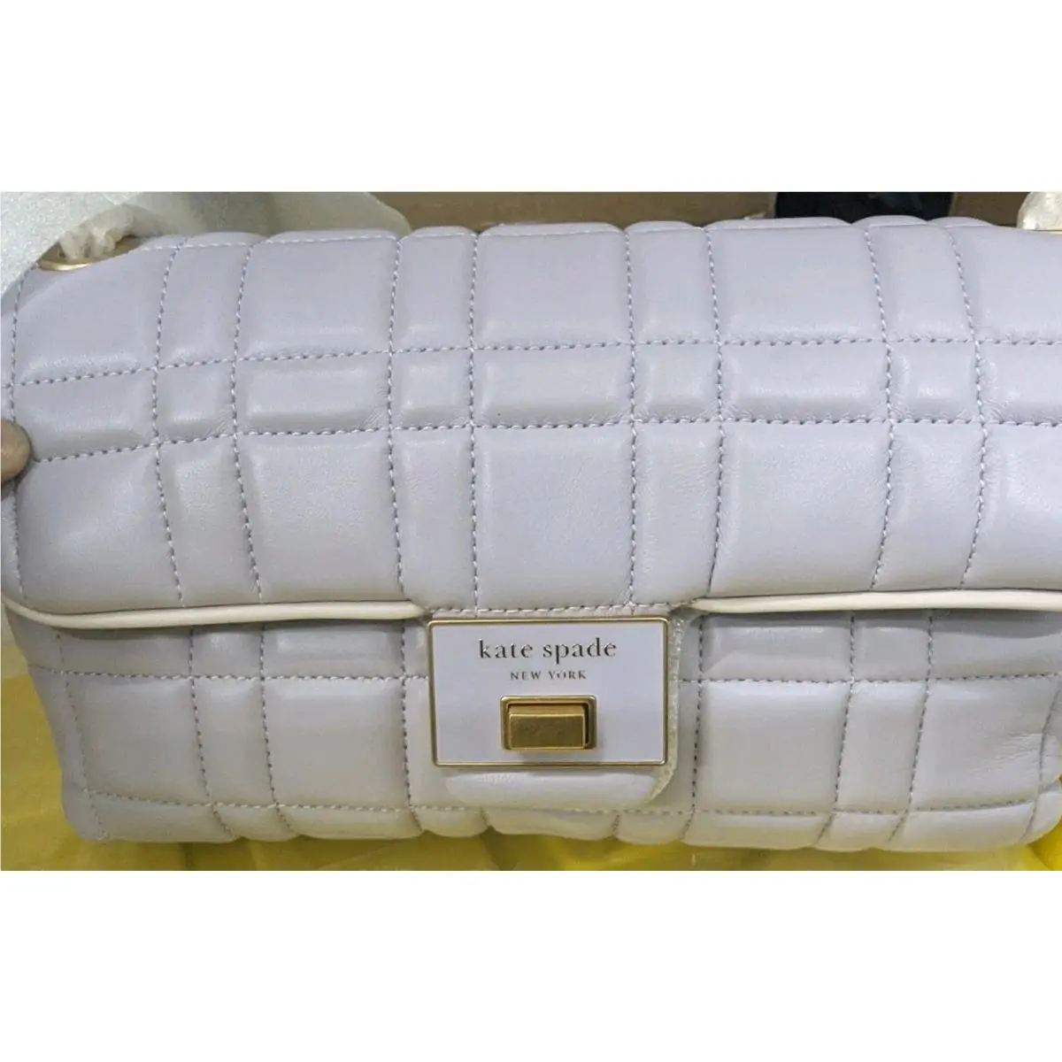 Kate Spade Evelyn Quilted Medium Convertible Shoulder Bag Color Lavender