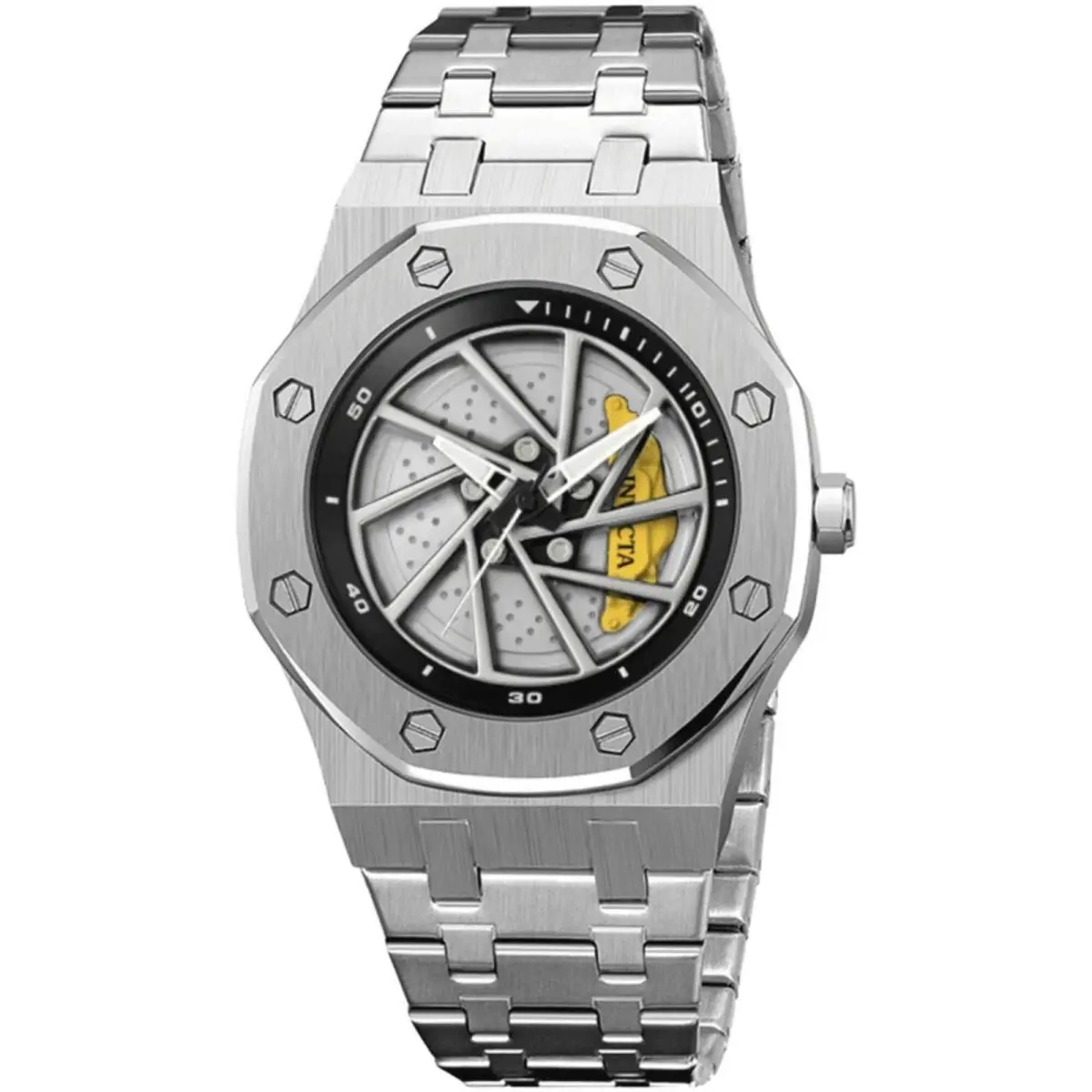 Invicta 69487 Speedway Men`s Quartz Watch 42mm Black Dial Stainless Steel