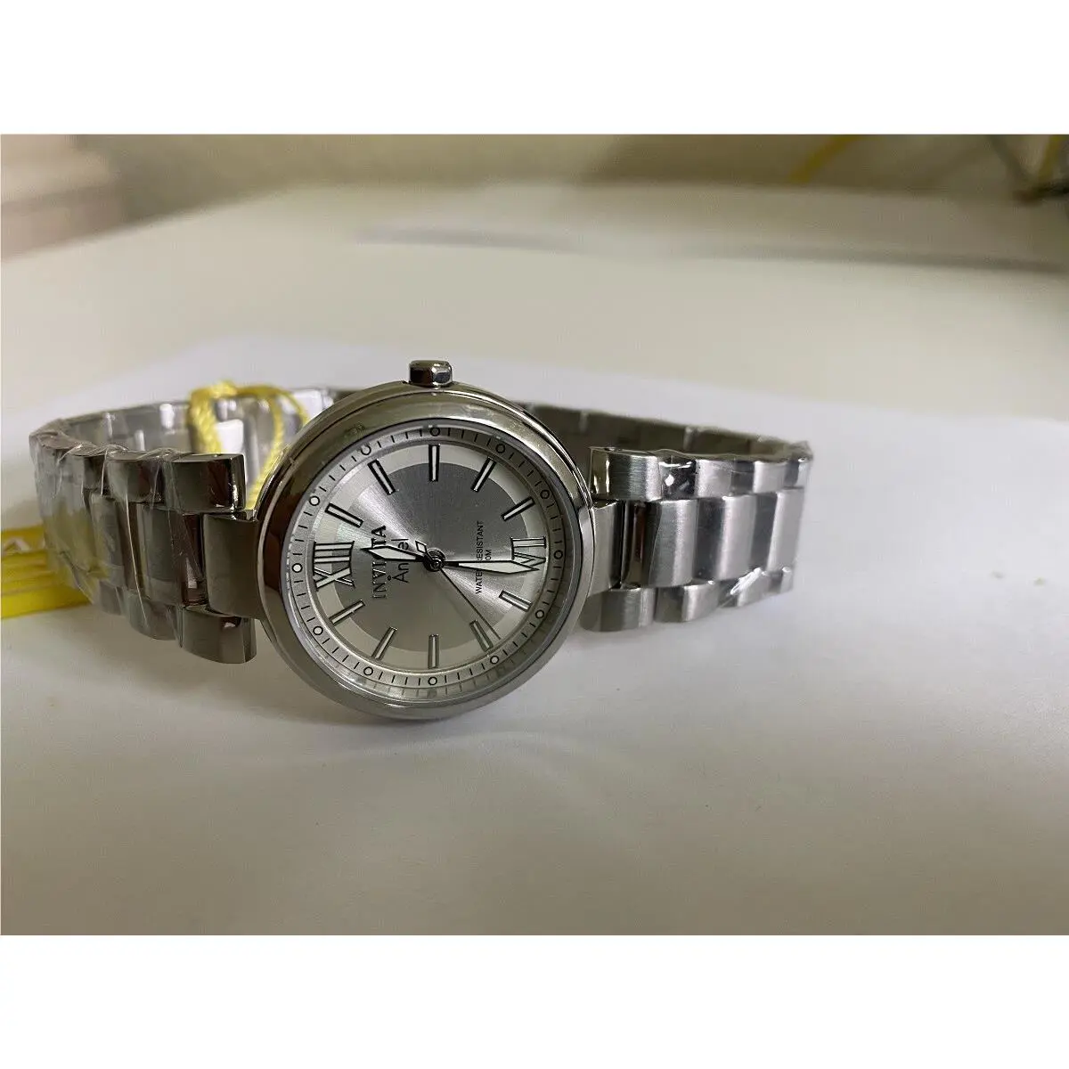 Invicta Womens Angel 0551 Silver Stainless Steel Quartz Flame Fusion Watch
