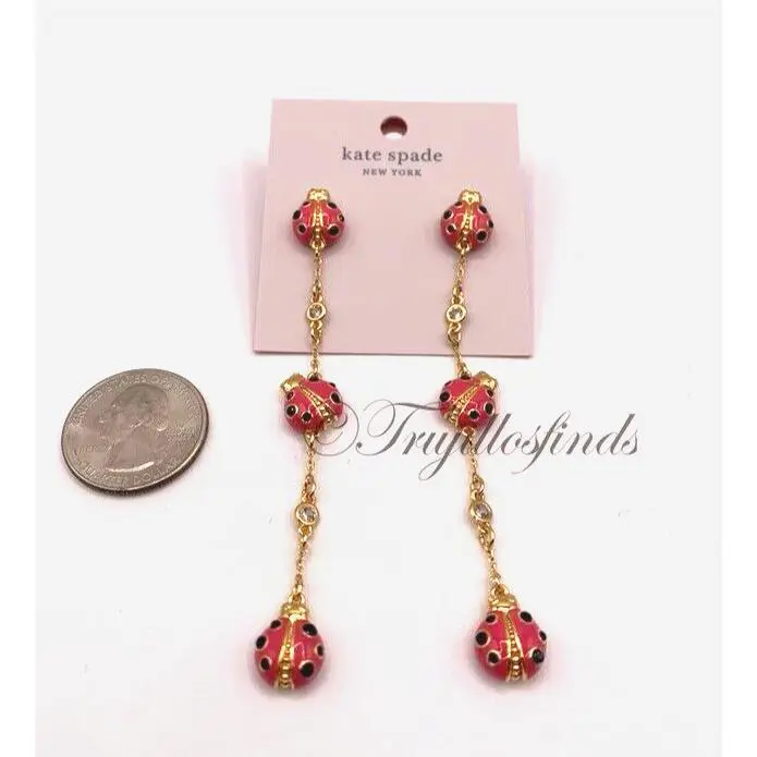 Kate Spade Ladybug Linear Earrings KB458