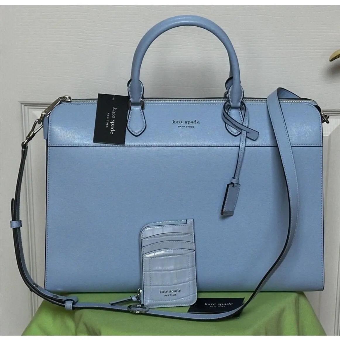 Kate Spade Morgan Laptop Bag + Knott Zip Cardholder Set :nwt North Star See Note