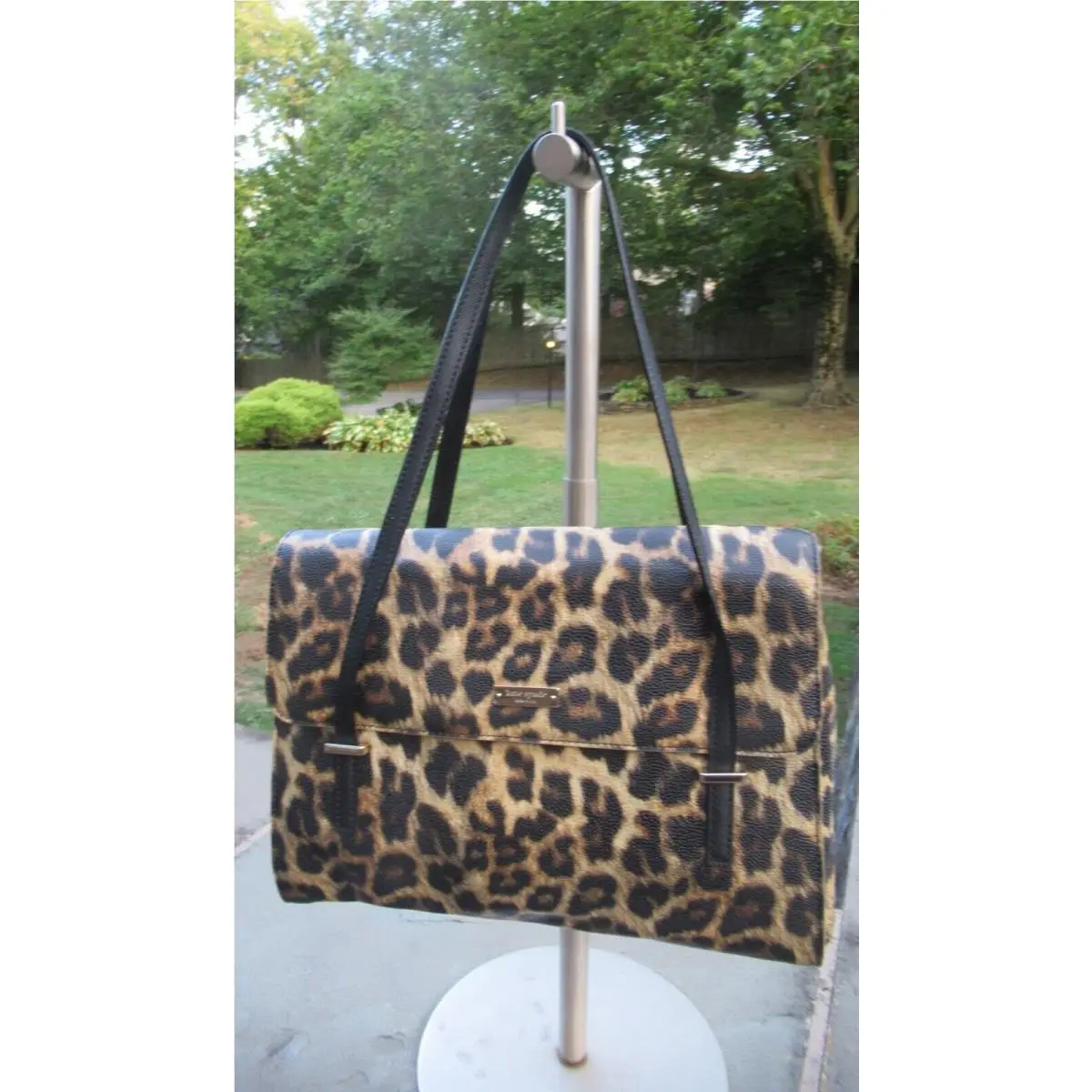Kate Spade Luciana Cedar Street Animal Leopard Satchel/ Double Handles-$348