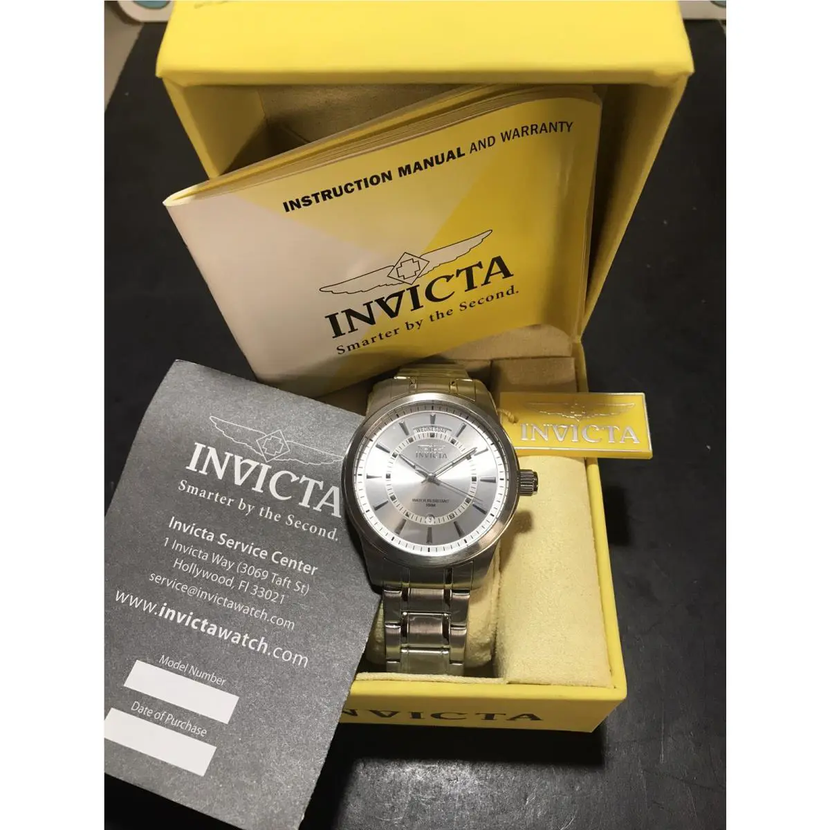 Invicta Mens Trinite Watch Swiss Brushed Silver Tone Stainless Steel W/tags