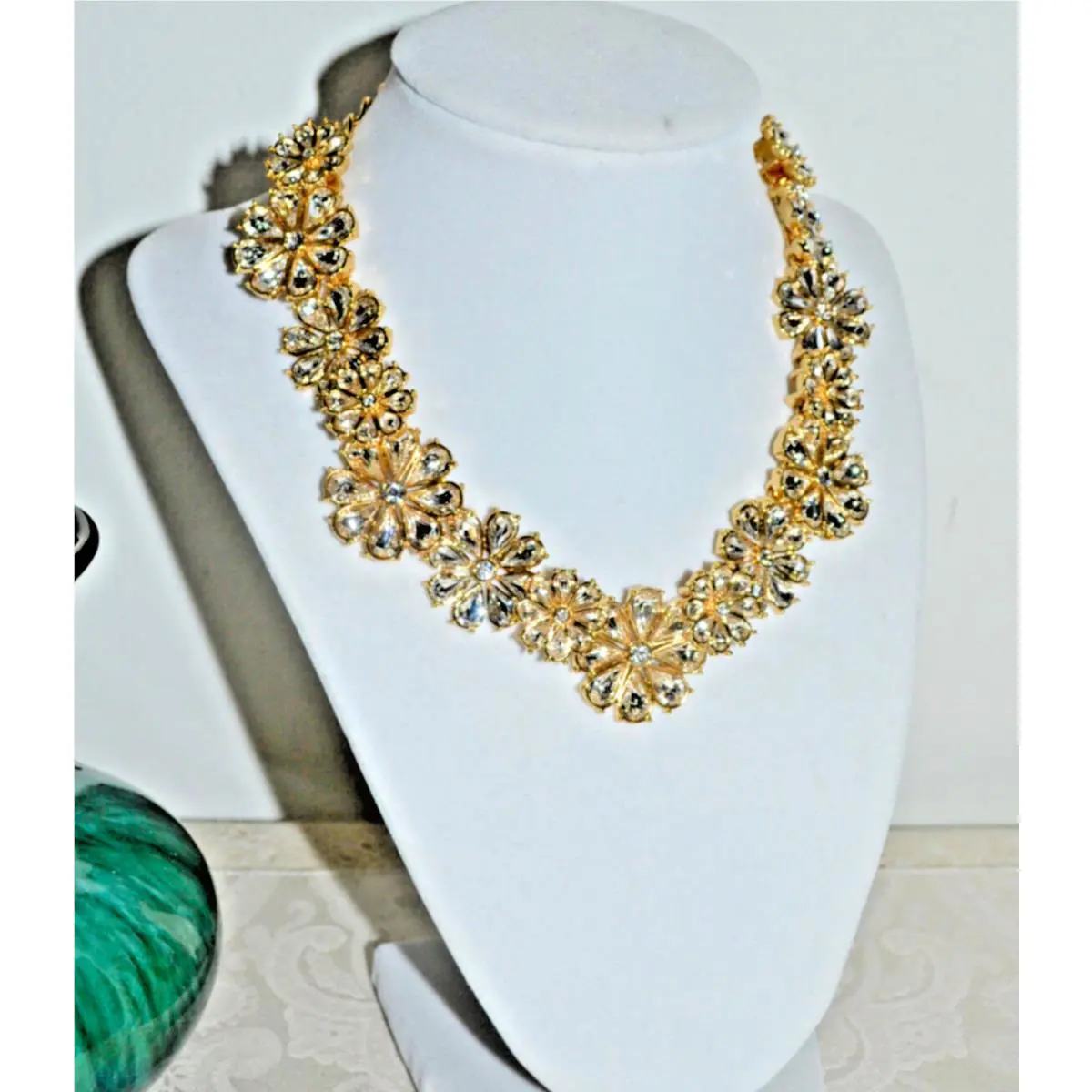 Kate Spade Clear As Crystal Short Floral Statement Necklace