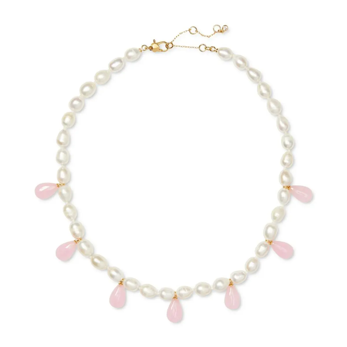 Kate Spade Gold-tone Freshwater Pearl Semi-precious Jade Strand WBRUI028