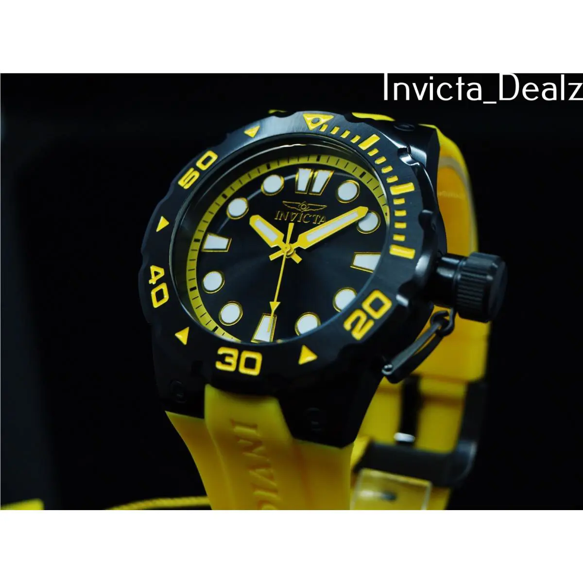 Invicta 16138 Pro Diver 51mm Pro Diver Master of The Oceans Yellow Strap Watch