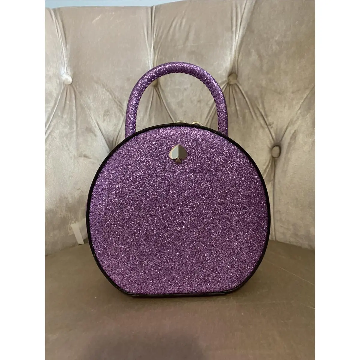 Kate Spade Andi Glitter Mini Canteen Crossbody Bag Handbag Purple Candid Lilac