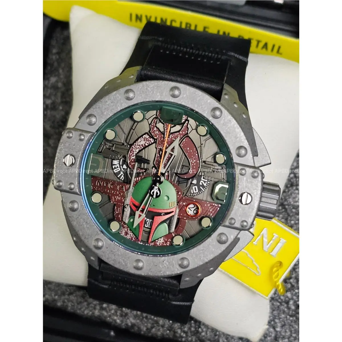 Invicta - Star Wars - Boba Fett - Reserve Wide Blk Leather Strap - Mens Watch