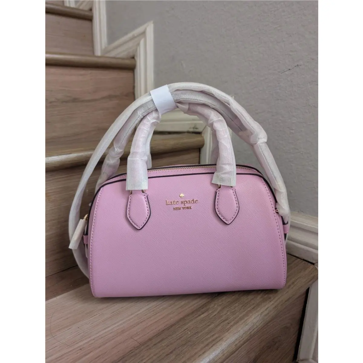 Kate Spade Madison Duffle Crossbody Bag Very Berry Satchel Shoulder Leather