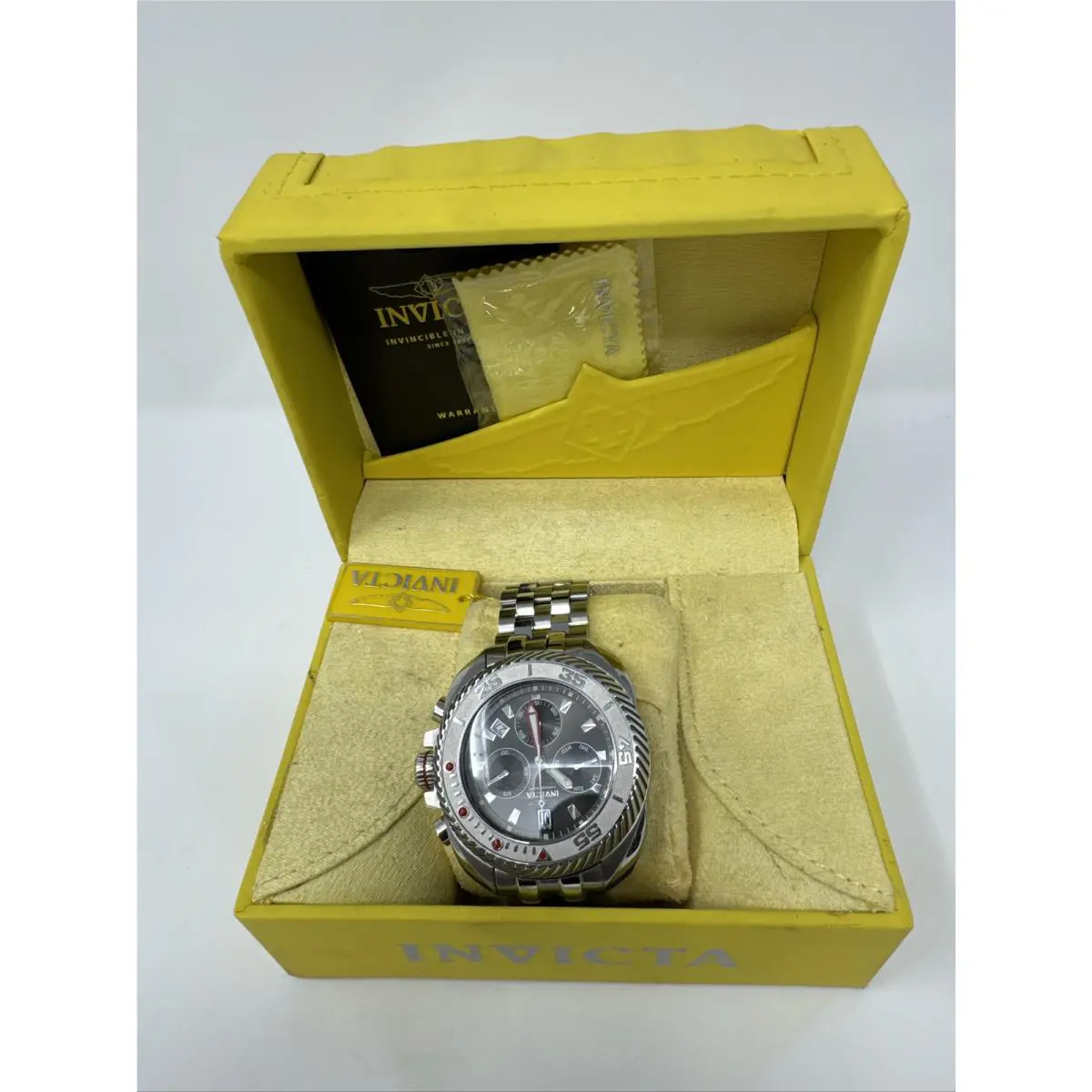 Invicta JT Jason Taylor Gearhead Stainless Steel Black 50mm Chrono LE Watch