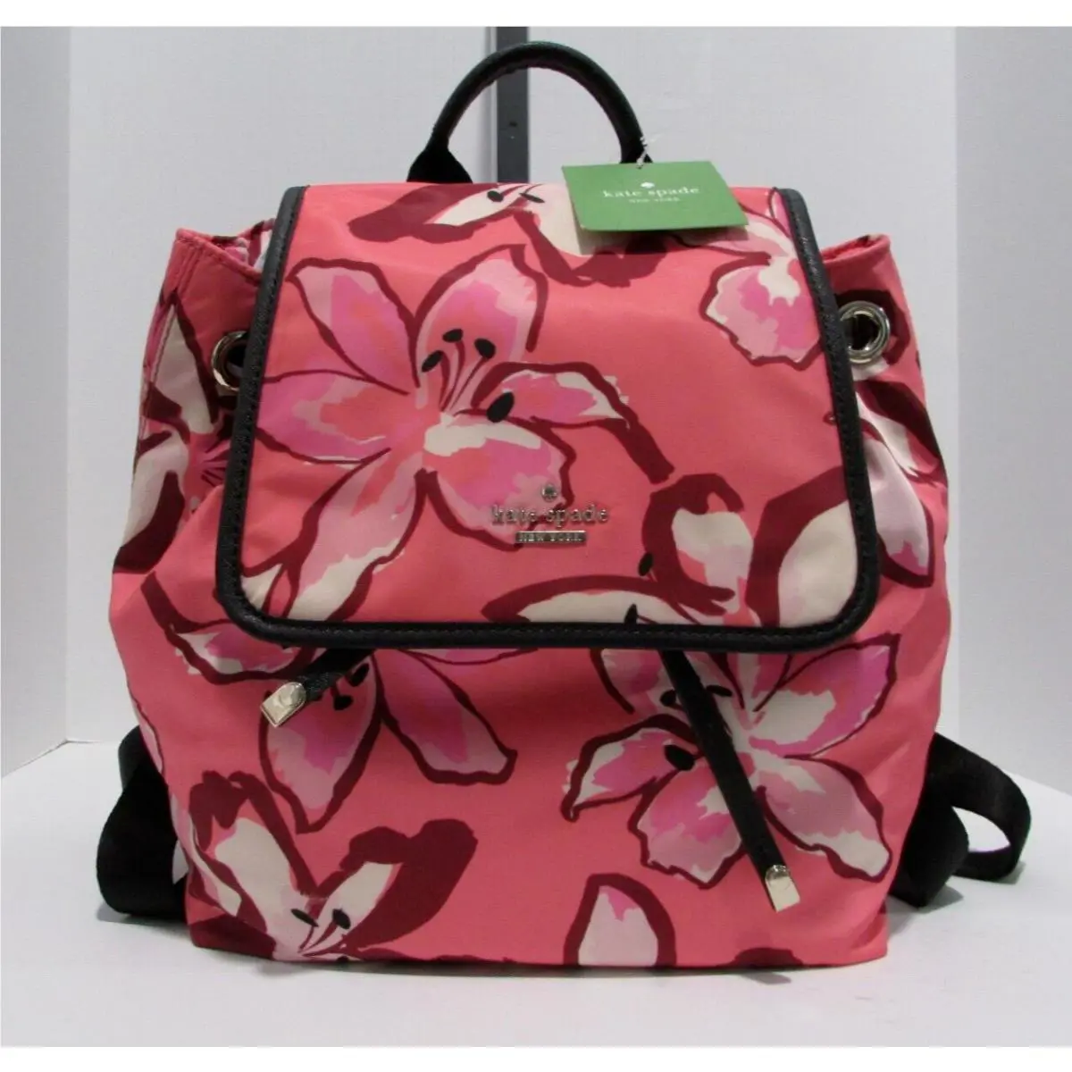 Kate Spade Molly Backpack Classic Nylon Floral Coral Rare