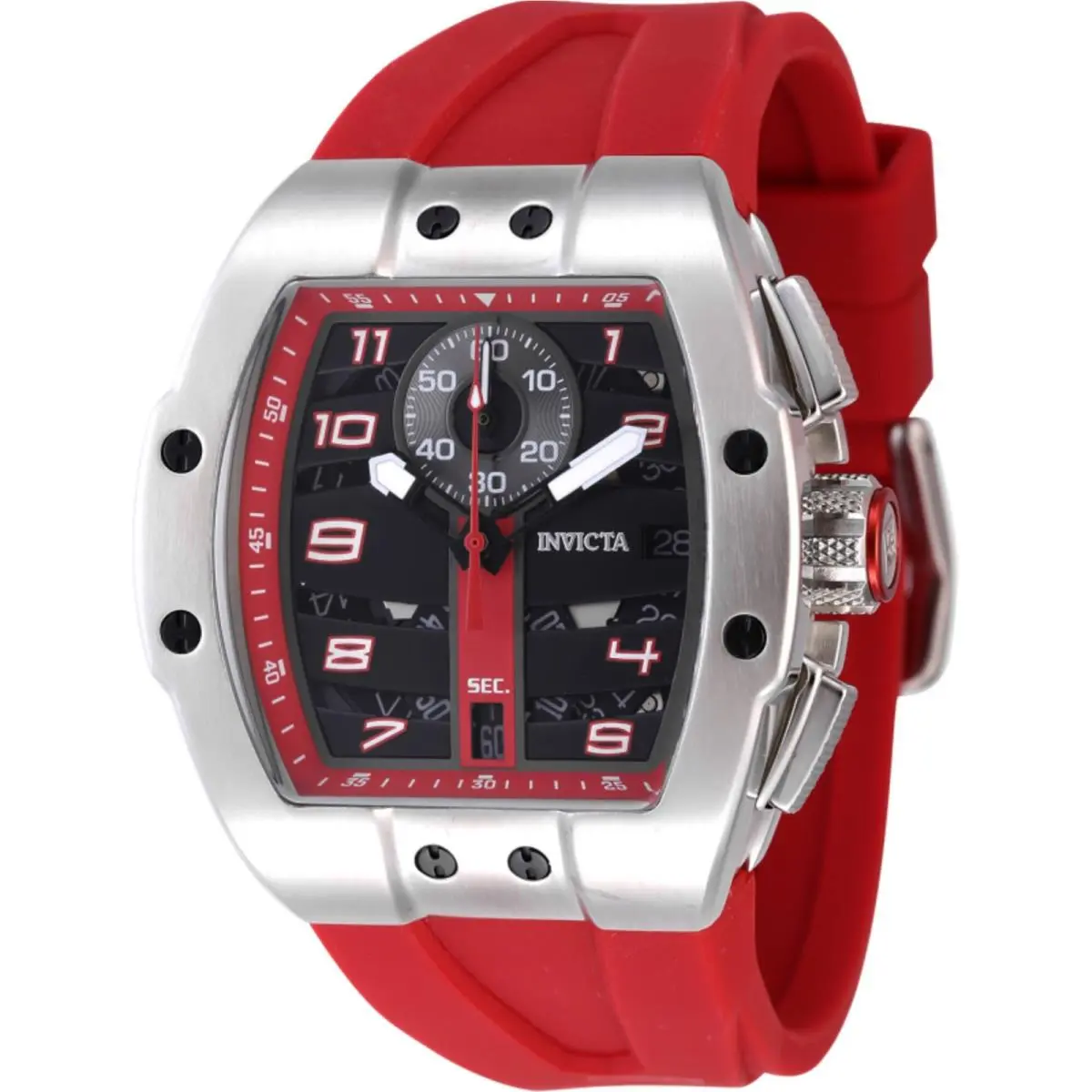 Invicta Men`s Watch Invicta Racing Chronograph Red and Black Dial Strap 47367