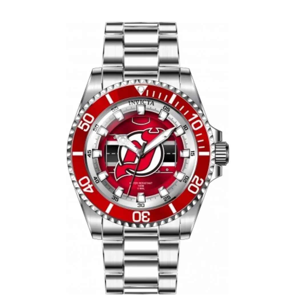 Invicta Women`s Watch Nhl Jersey Devils Quartz Silver Stainless Steel 42221