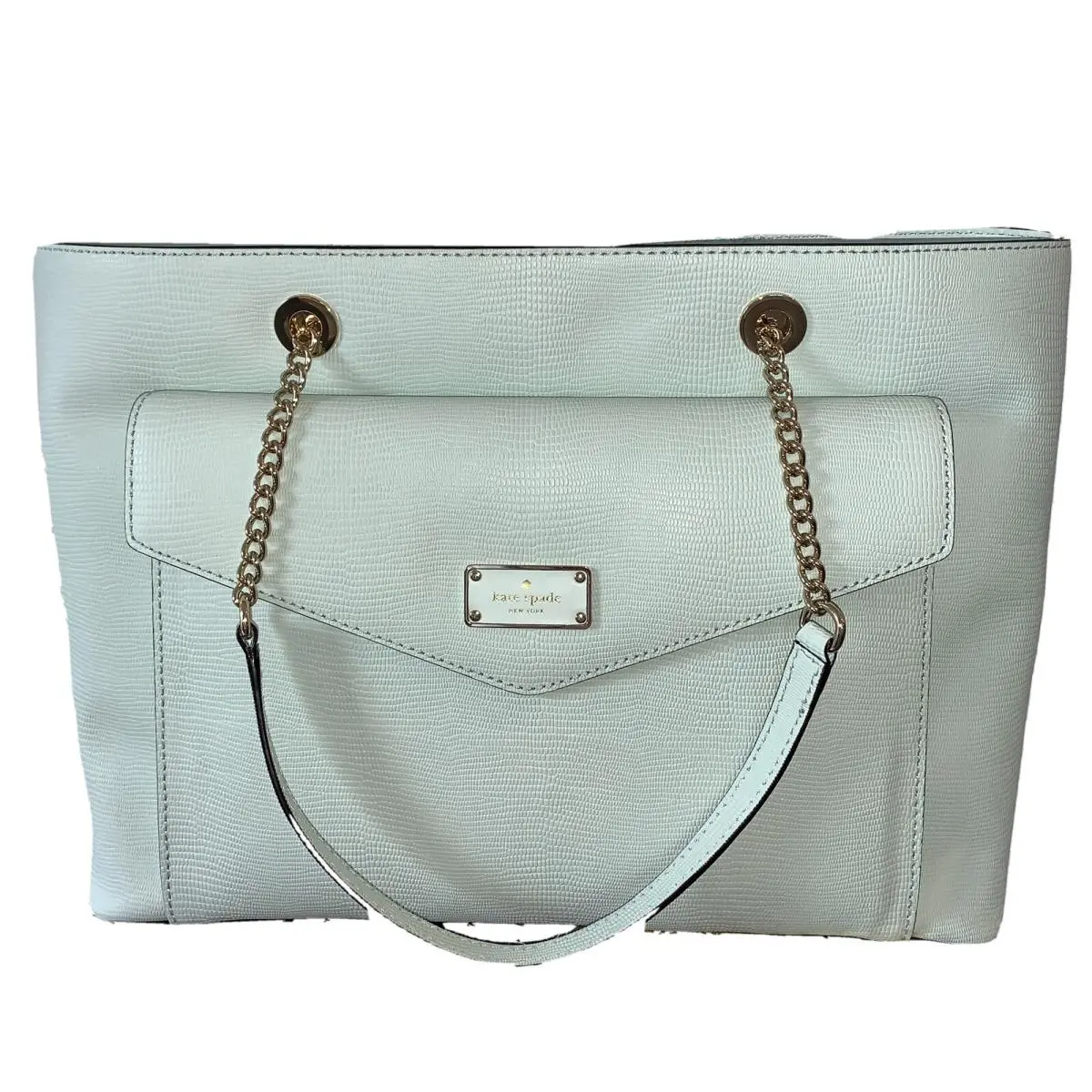 Kate Spade a la Vita Exotic Halsey Tote Mint Splash Wkru 4178