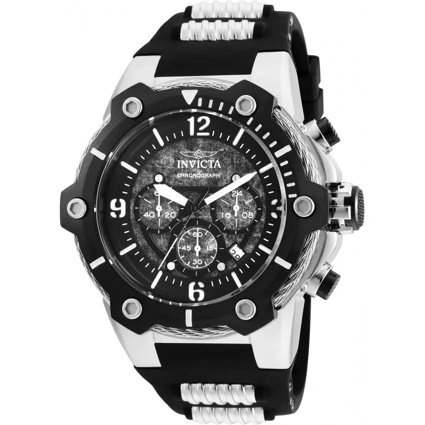 Mens Invicta 25470 50mm Bolt Chronograph Silicone Strap Watch