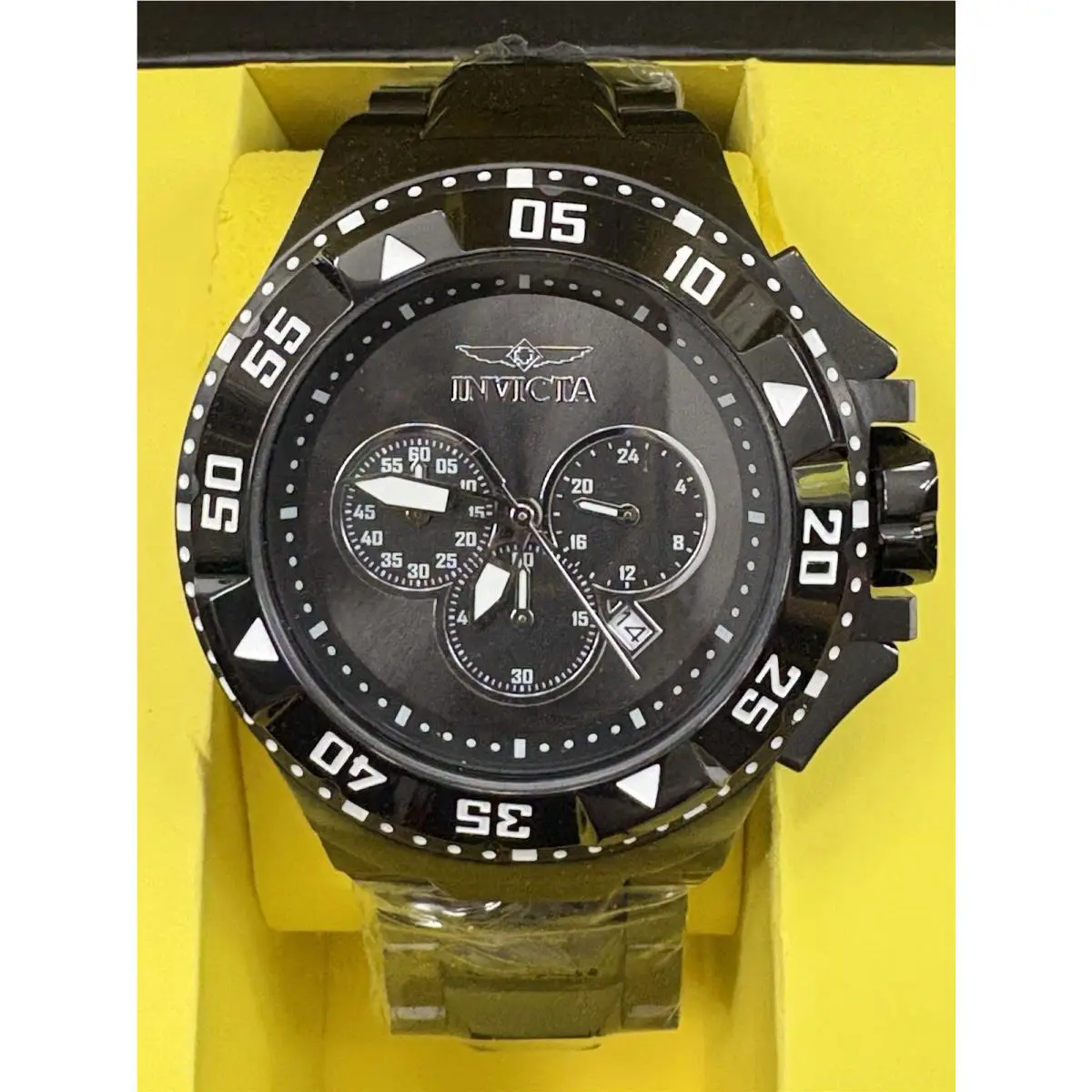 Invicta Pro Diver Wave Men`s Quartz Watch 52mm SS Coke Bezel 47845