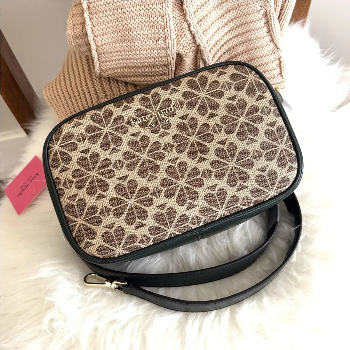 Kate Spade Spade Flower Coated Canvas Camera Bag Natural Multi pxr00075