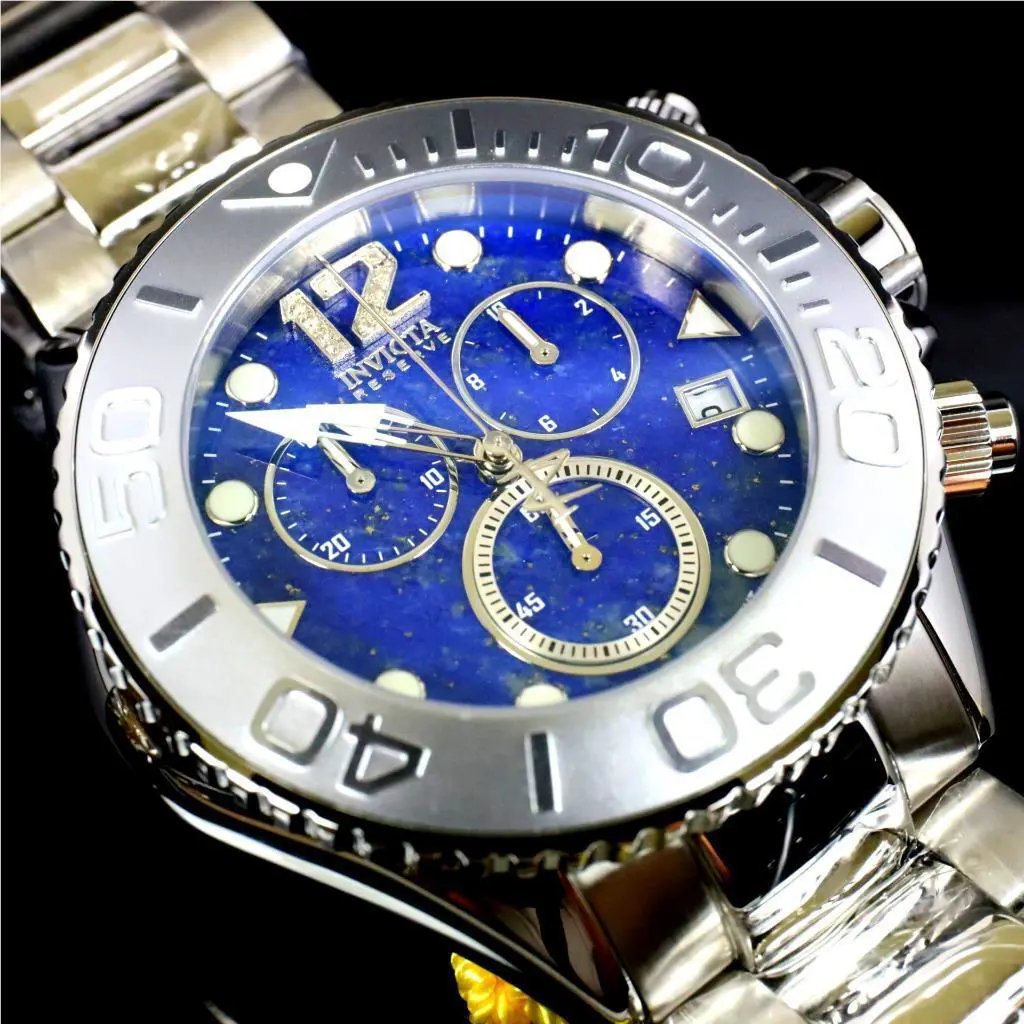 Invicta Masterpiece Reserve Grand Diver Blue Lapis Lazuli Steel Swiss Eta Watch