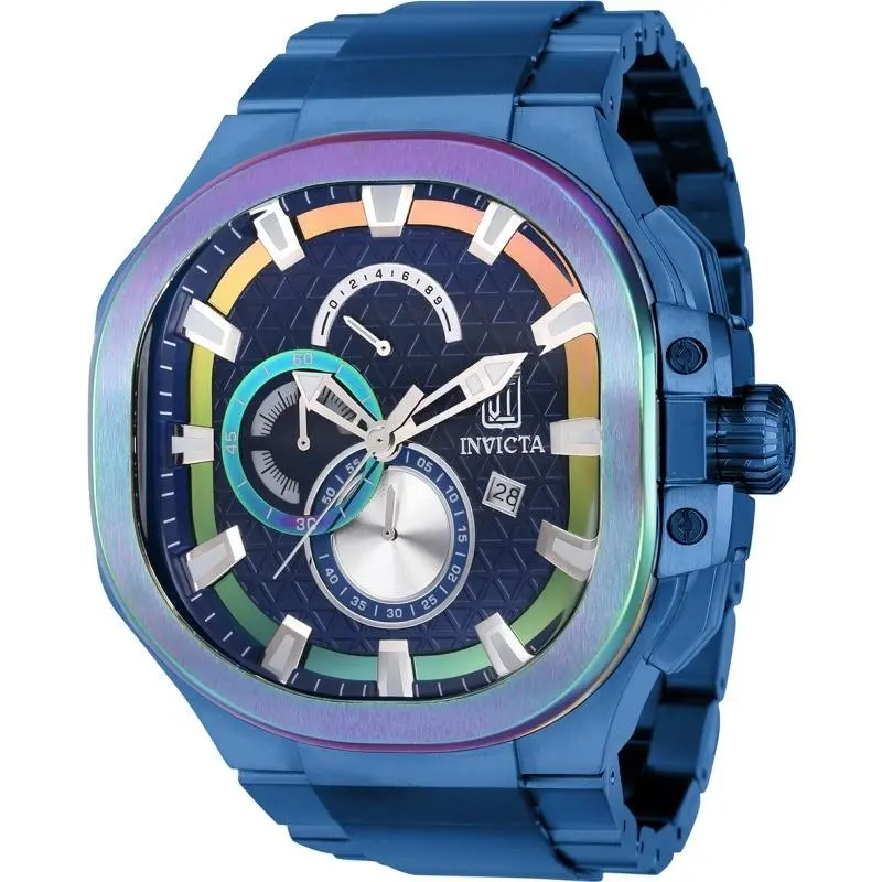 Invicta Jason Taylor Men`s 52mm Blue Limited Edition Watch 39731 One of 999 Made - Dial: Blue, Band: Blue, Bezel: Blue