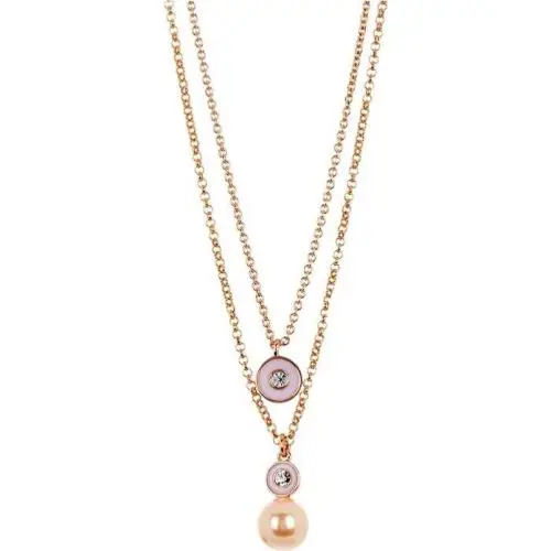 Kate Spade Blush Rose Gold Pearly Delight Double Necklace Pearl Crystals