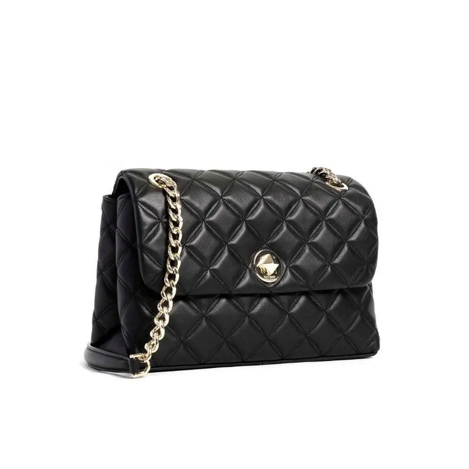 Kate Spade WKRU7076 Natalia Black Medium Flap Shoulder Bag