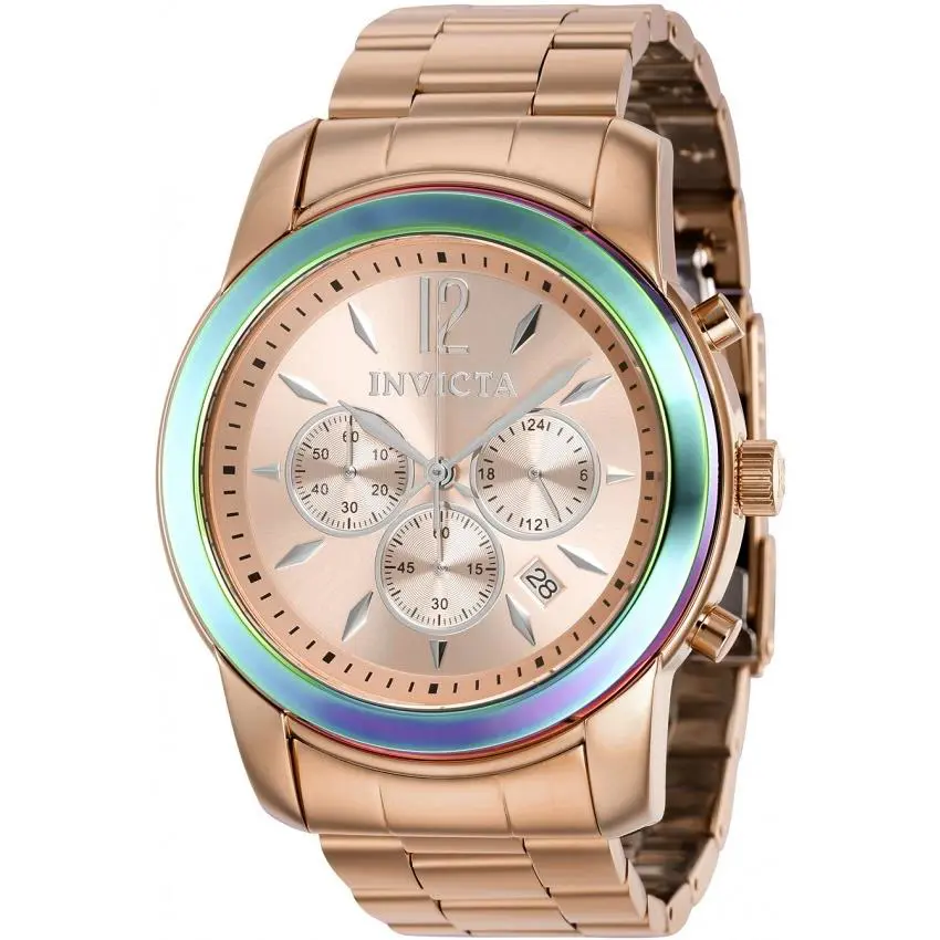 Invicta Specialty Chronograph Quartz Rose Dial Men`s Watch 40493
