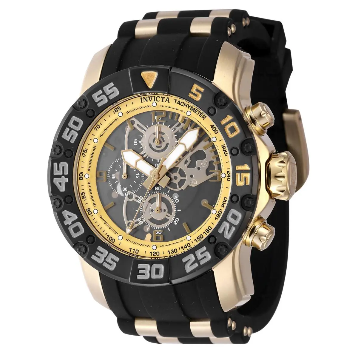 Racing JM Limited Edition Men`s Watch - 48mm. Black. Gold 48065 by Invicta