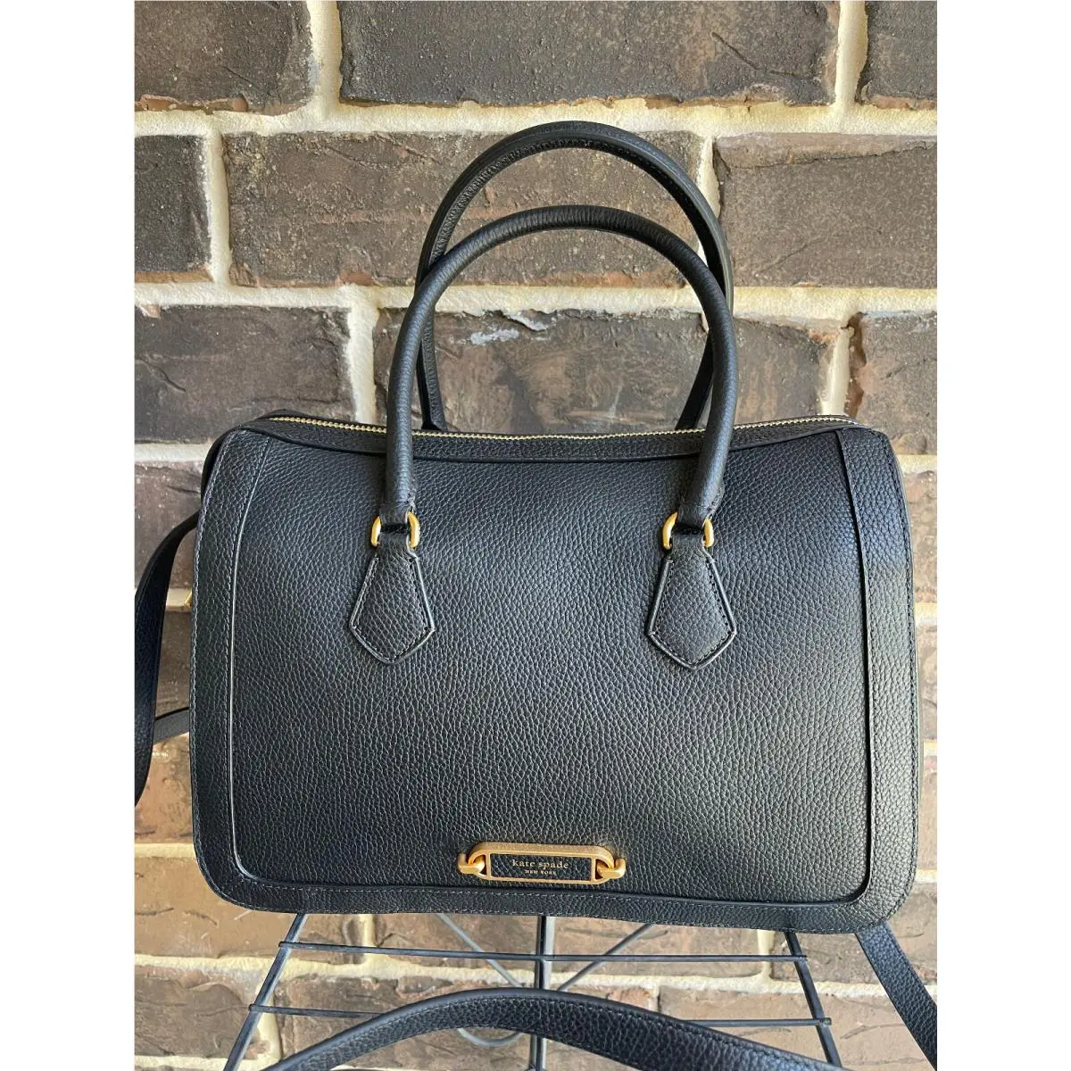 Kate Spade Gramercy Satchel Black Leather