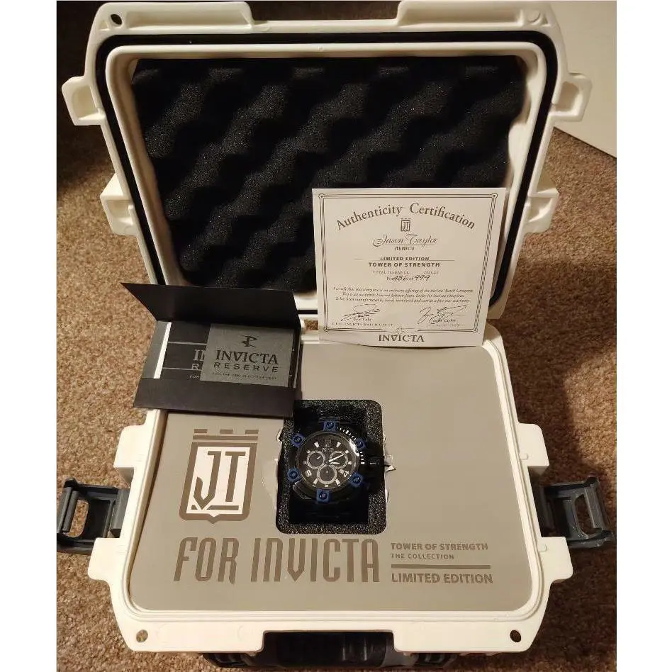 Invicta 23132 Reserve JT Grand Octane Chronograph Black Blue Steel Watch 456