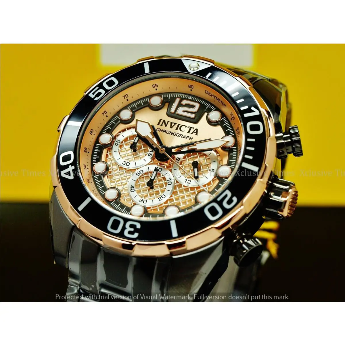 Invicta Men 50mm Combat Pro Diver Vempire Twisted Metal Chrono Bracelet Watch